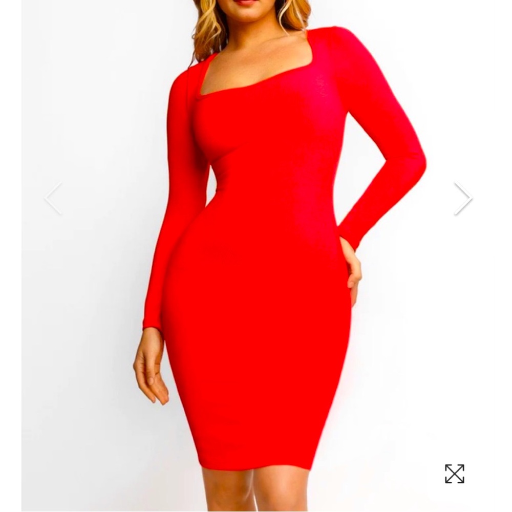 Popilush Long Sleeve Bodycon Shapewear Dress
